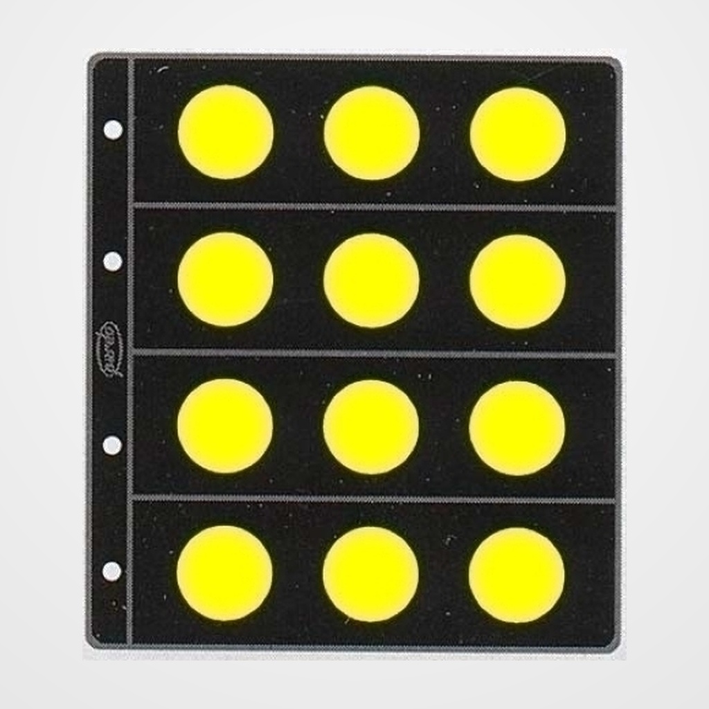 FUNDA para ALBUM de MONEDAS PARDO tipo CLARABOYA Ø 33mm 12 aloj.