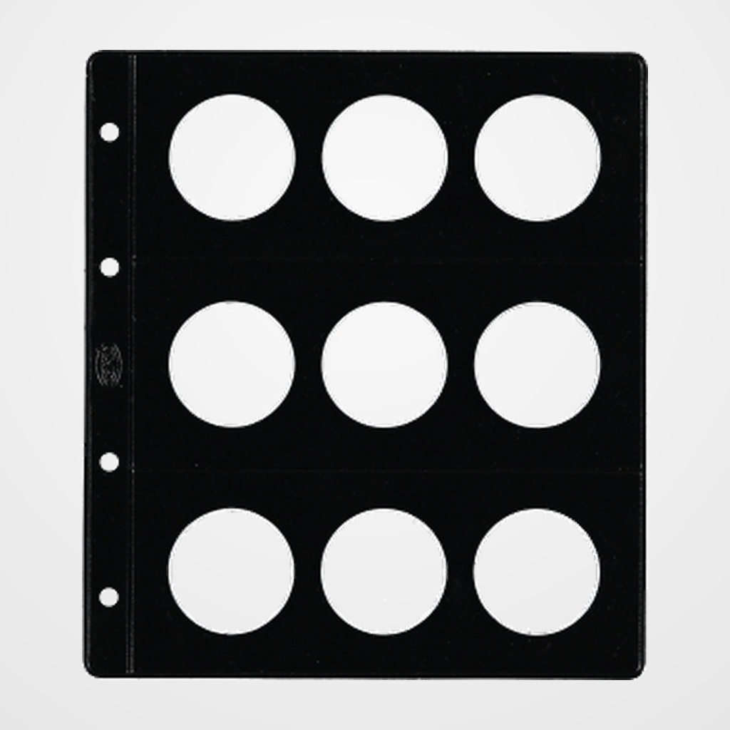 FUNDA para ALBUM de MONEDAS PARDO tipo CLARABOYA Ø 42mm 9 aloj.
