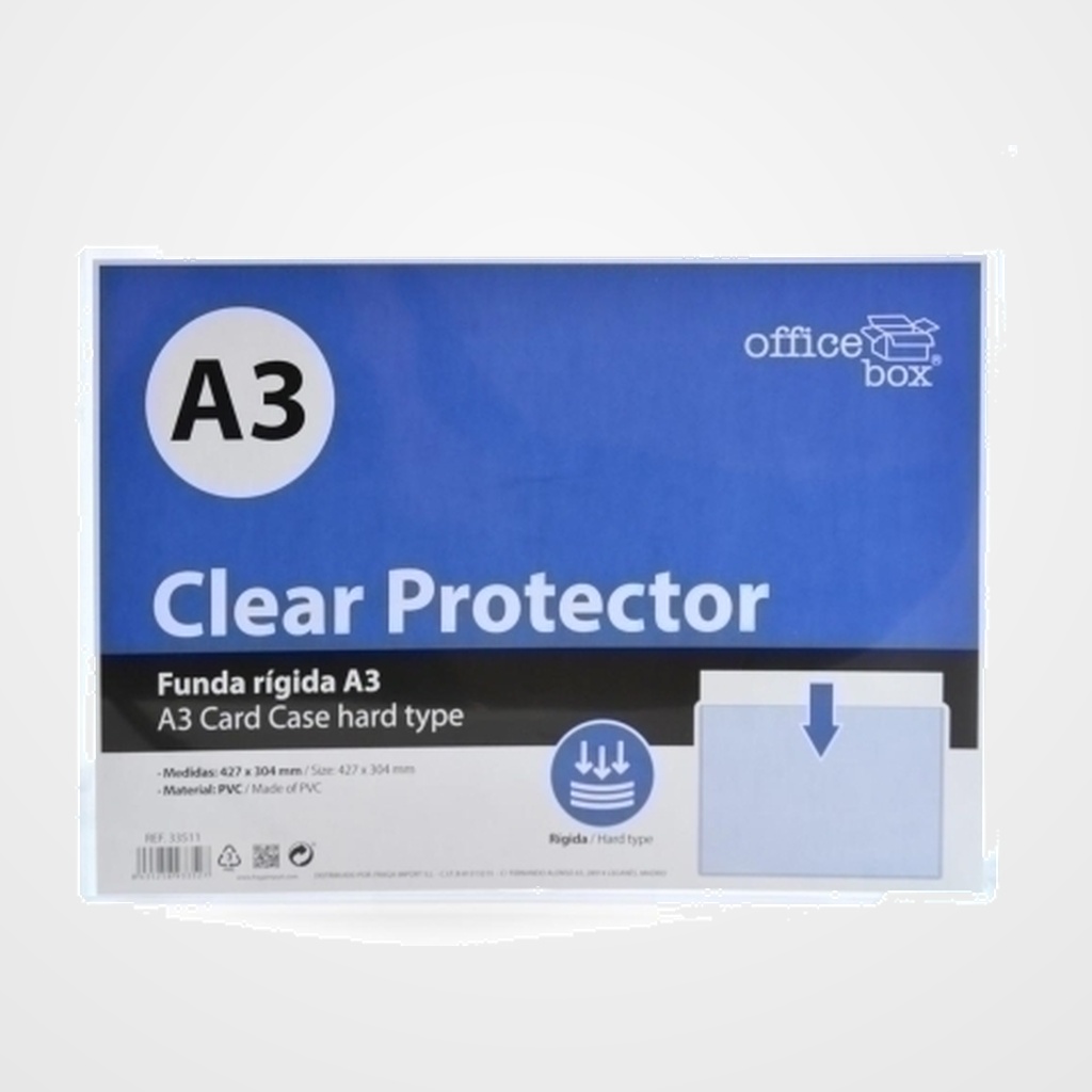 FUNDA PORTA CARTELES OFFICE BOX PVC RIGIDO A3