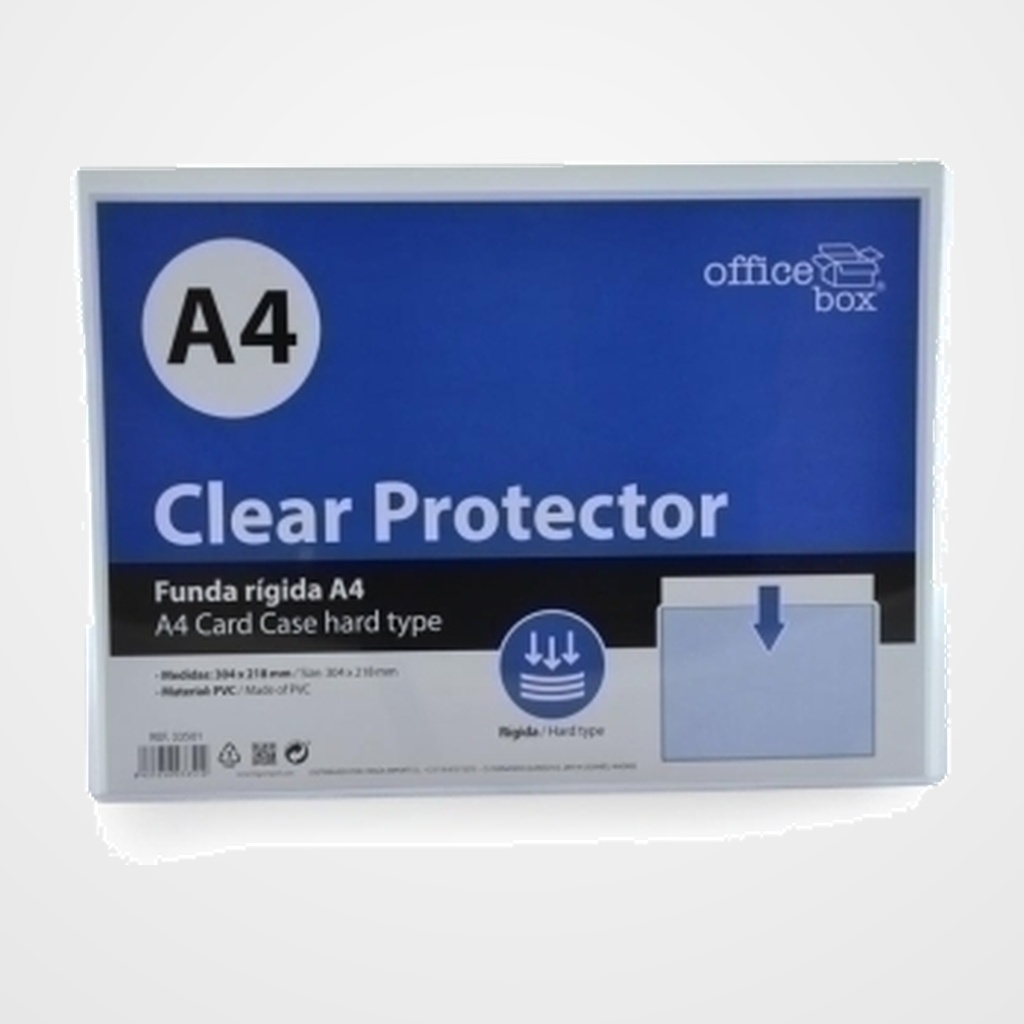 FUNDA PORTA CARTELES OFFICE BOX PVC RIGIDO A4
