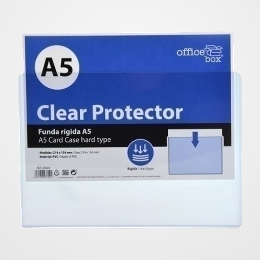 FUNDA PORTA CARTELES OFFICE BOX PVC RIGIDO A5