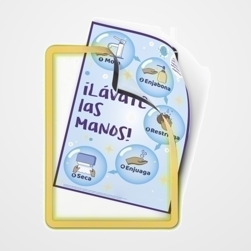 FUNDA PORTA CARTELES TARIFOLD MAGNETO A4 VERTICAL/HORIZONTAL REMOVIBLE AMARILLO PACK de 2