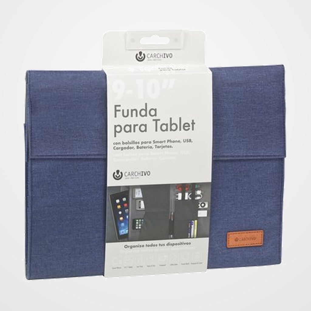 FUNDA TABLET CARCHIVO VENTURE 10,1  UNIVERSAL CON SOLAPA AZUL
