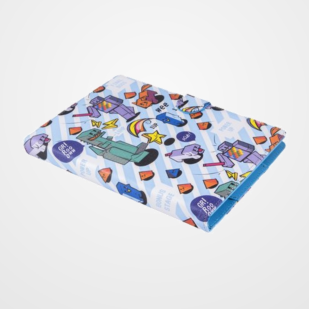 FUNDA TABLET SILVER HT ESTAMPADA UNIVERSAL 9 -10,4  CON TECLADO USB PIXEL GAMER