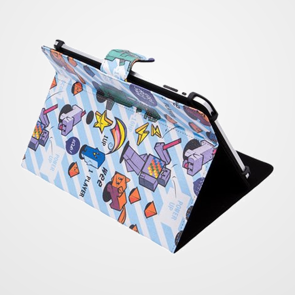 FUNDA TABLET SILVER HT ESTAMPADA UNIVERSAL 9 -10,4  PIXEL GAMER