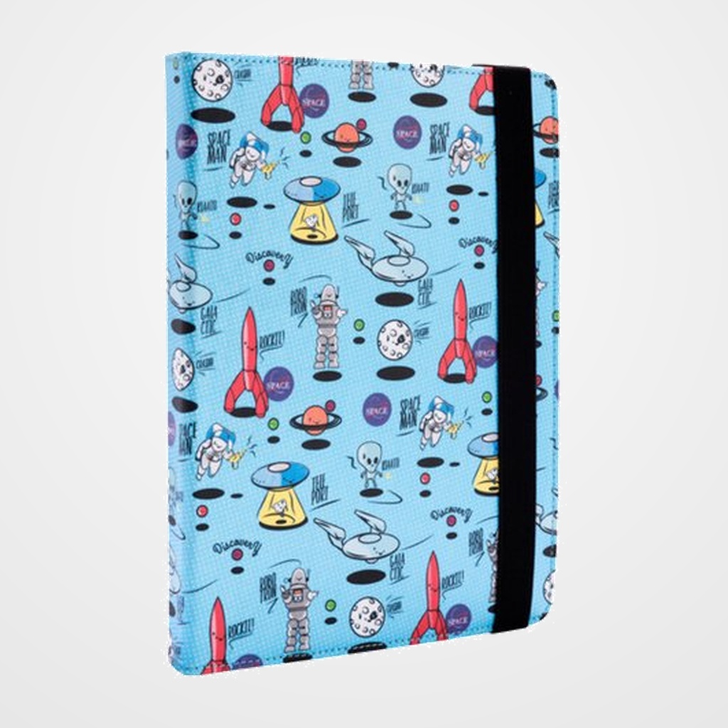 FUNDA TABLET SILVER HT ESTAMPADA UNIVERSAL 9 -10,4  SPACE BLUE METAL