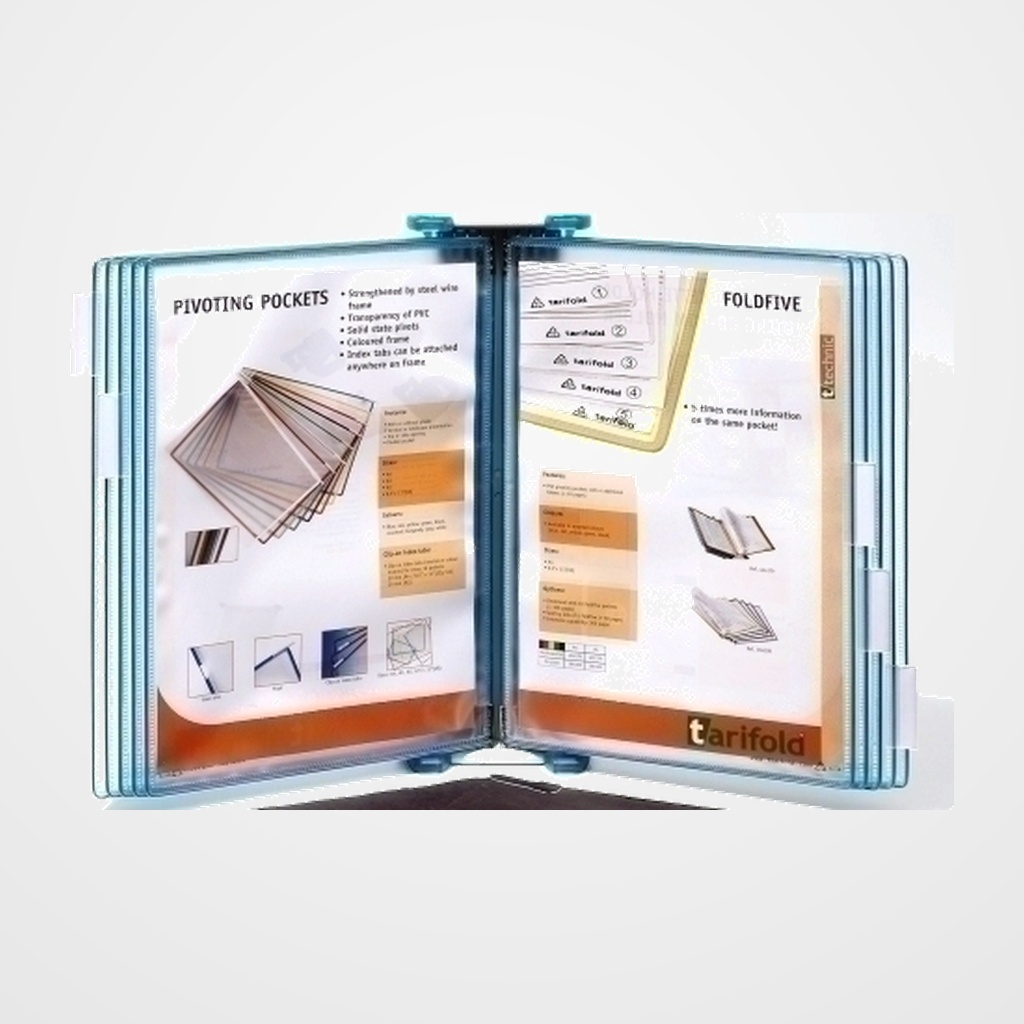 FUNDA TARIFOLD CLASIFICADOR de PARED CANDY BLUE de 10 A4 AZUL TRANSLUCIDO