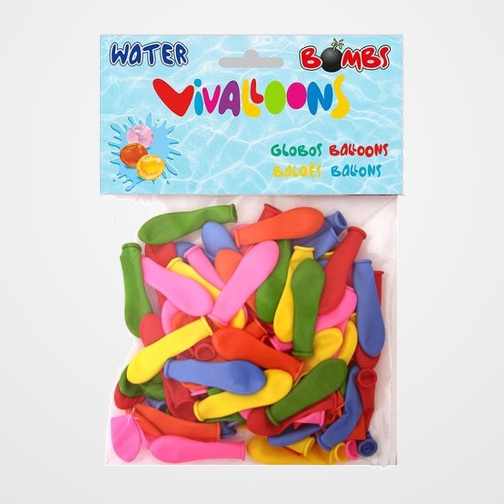 GLOBO VIVALLOONS AGUA SURTIDO BOLSA DE 100