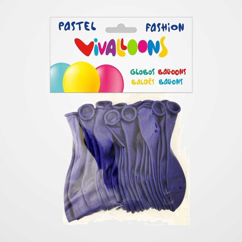 GLOBO VIVALLOONS FASHION PASTEL AZUL MARINO BOLSA DE 20