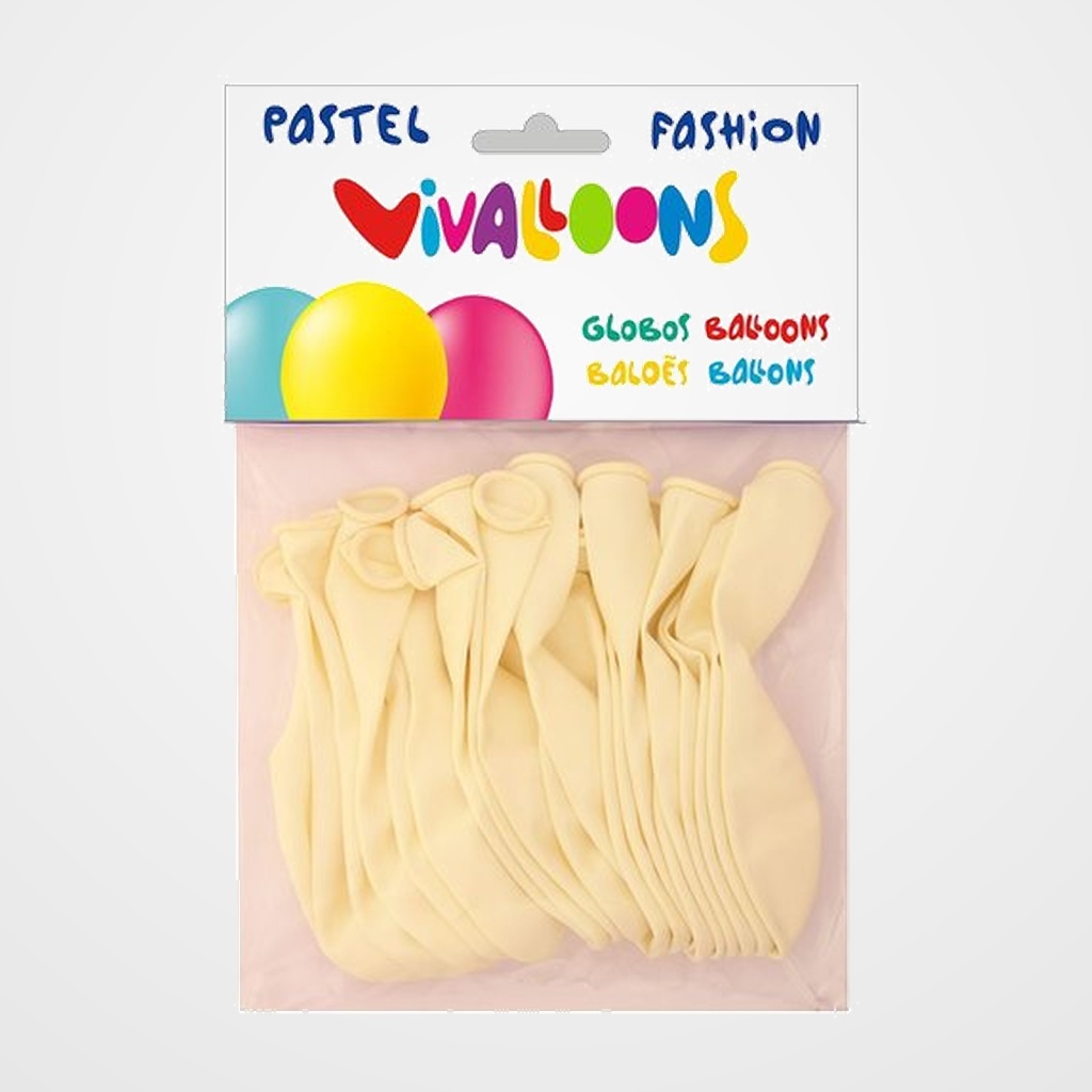 GLOBO VIVALLOONS FASHION PASTEL BLANCO BOLSA DE 20