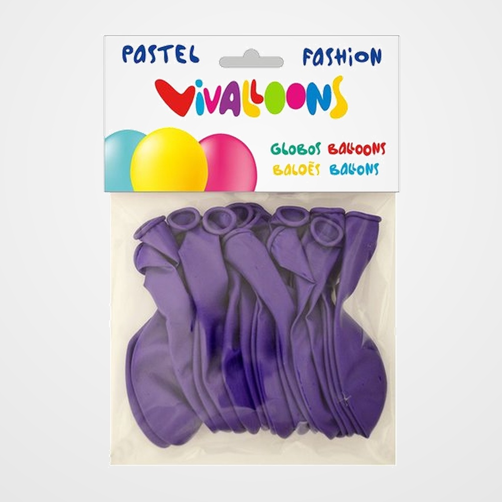 GLOBO VIVALLOONS FASHION PASTEL LILA BOLSA DE 20