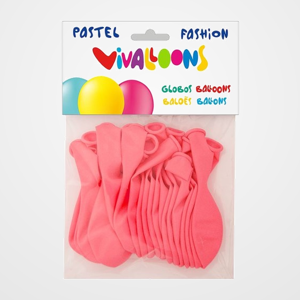 [14101035] GLOBO VIVALLOONS FASHION PASTEL ROSA BOLSA DE 20