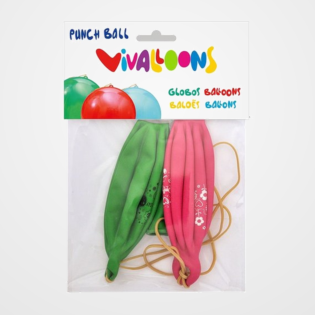 GLOBOS PUNCH BALL DISEÑOS SURTIDOS BOLSA 2