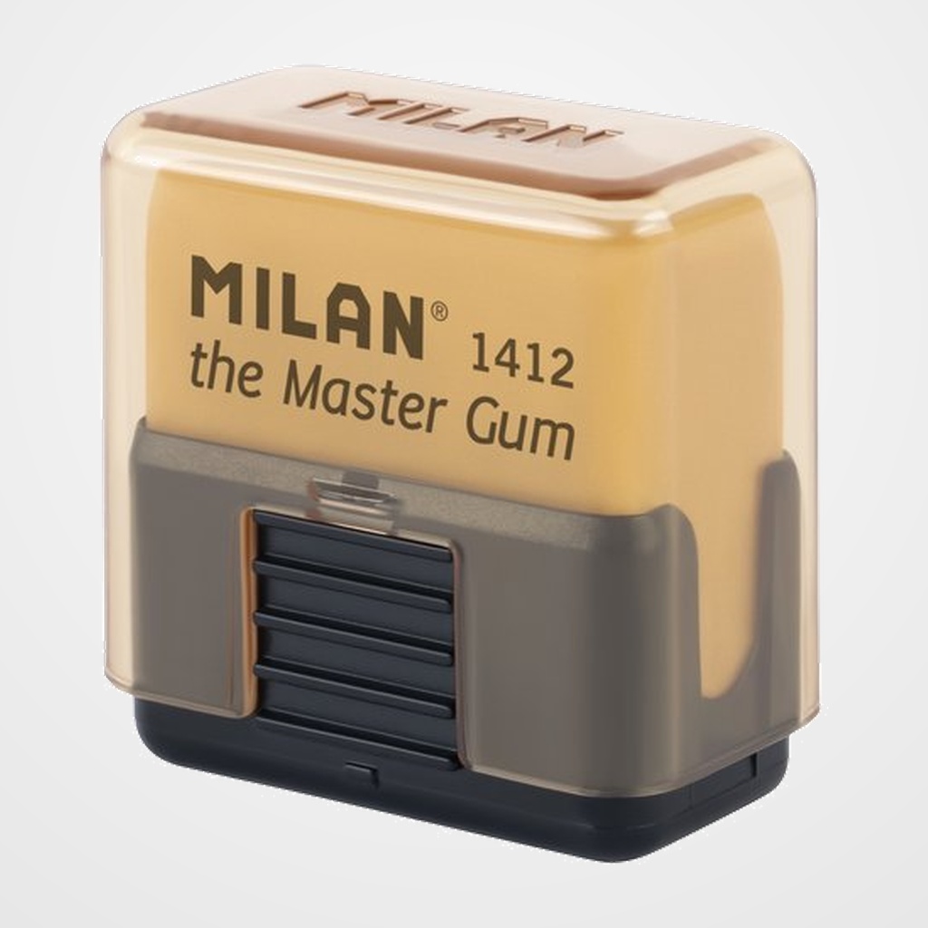 GOMA de BORRAR MILAN 1412 THE MASTER GUM con FUNDA PROTECTORA RIGIDA (especial Bellas Artes) (ud.)