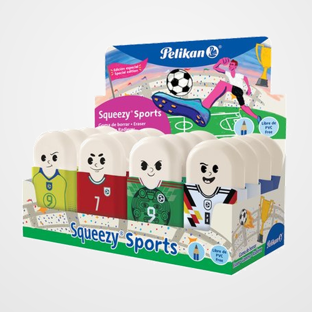 GOMA de BORRAR PELIKAN SQUEEZY SPORTS CAJA de 16