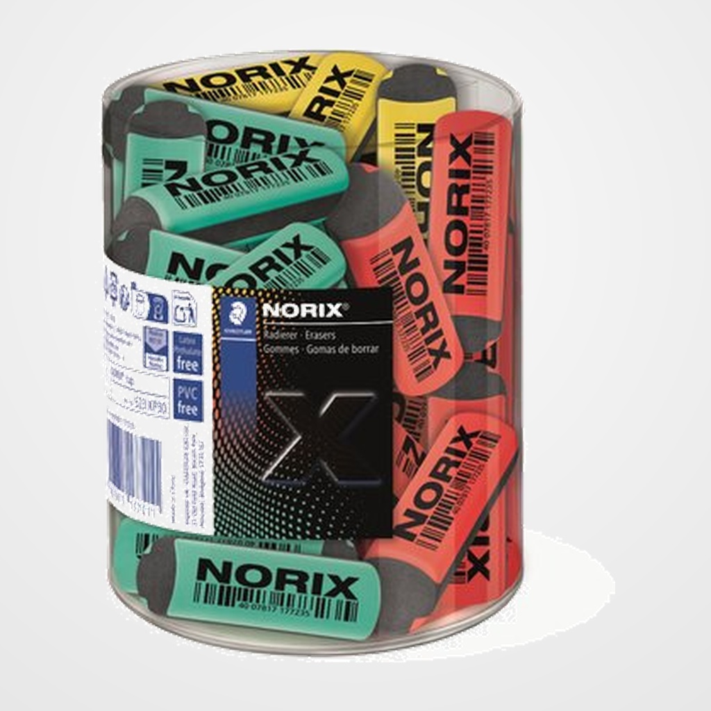 GOMA de BORRAR STAEDTLER NORIX 523 SURTIDOS BOTE de 30