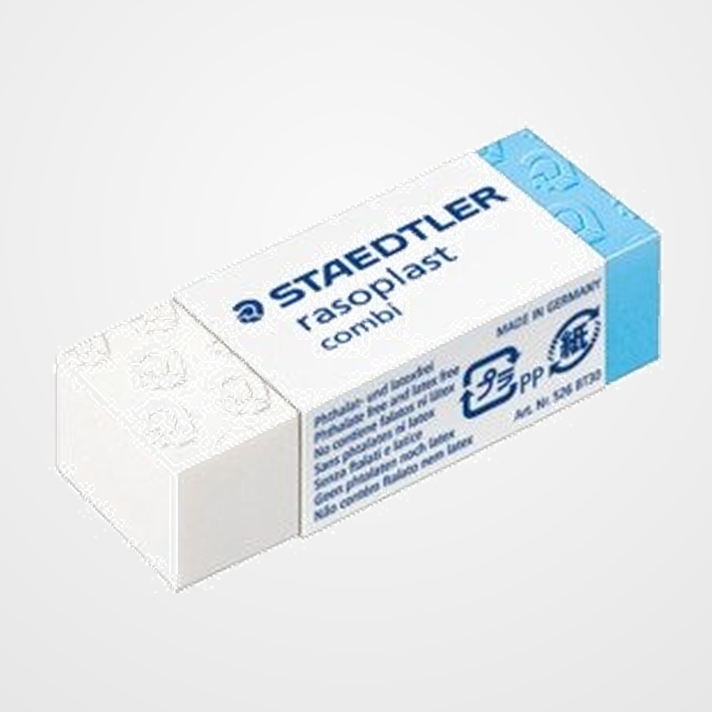 [11101022] GOMA de BORRAR STAEDTLER 526 BT30 RASOPLAT COMBI para LAPIZ y TINTA  (ud.)