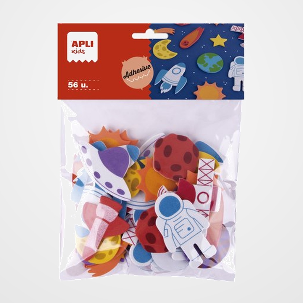 GOMA EVA APLI FORMAS ADHESIVAS  ESPACIO BOLSA de 56