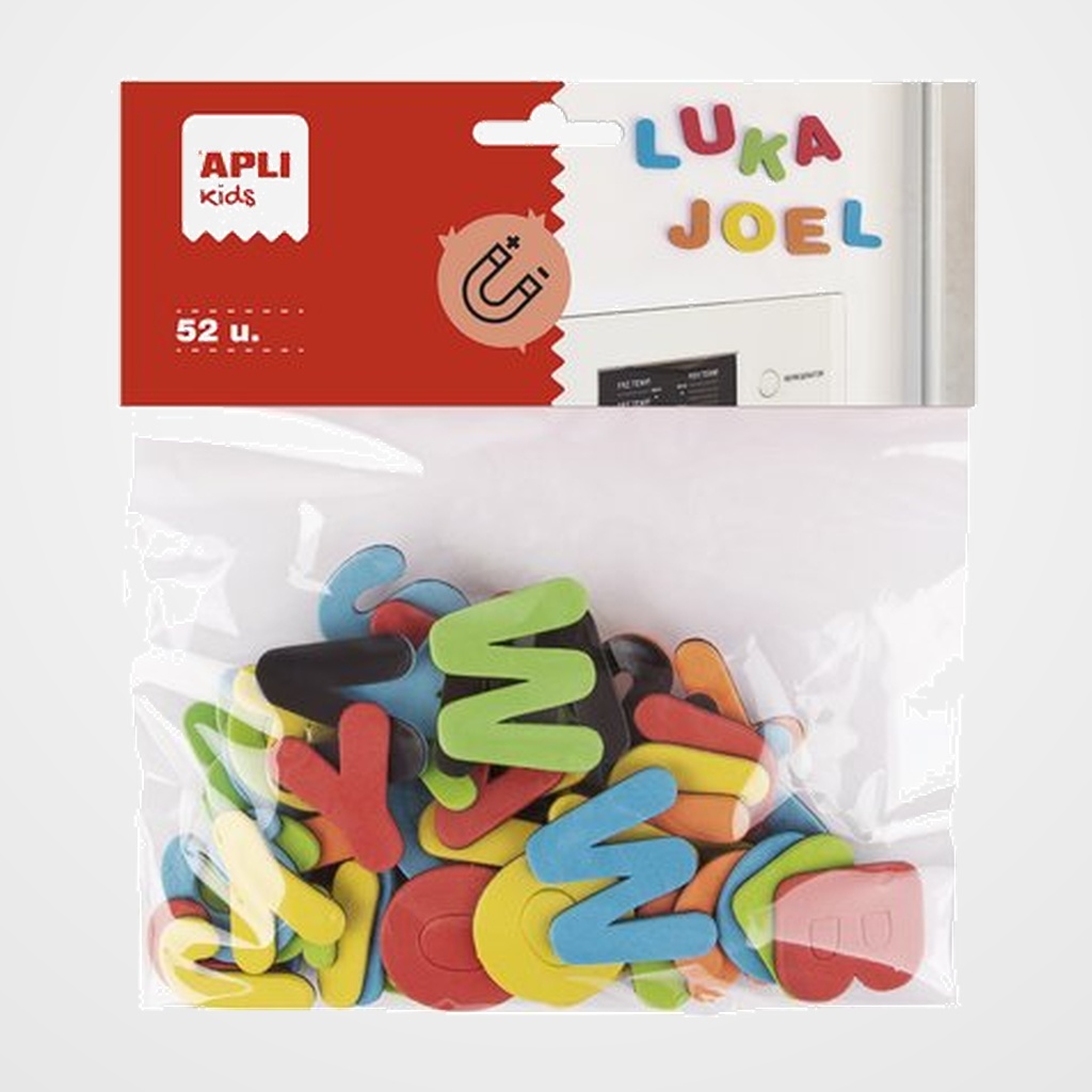 GOMA EVA APLI FORMAS MAGNETICAS LETRAS 30x30mm BOLSA de 52