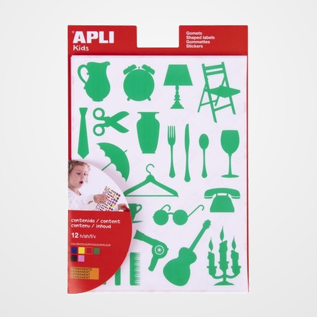 GOMETS APLI  BOLSA 12h OBJETOS DE CASA 6 col.surt.(AM-AZ-NG-RJ-RS-VD) 288 uds. (10117)