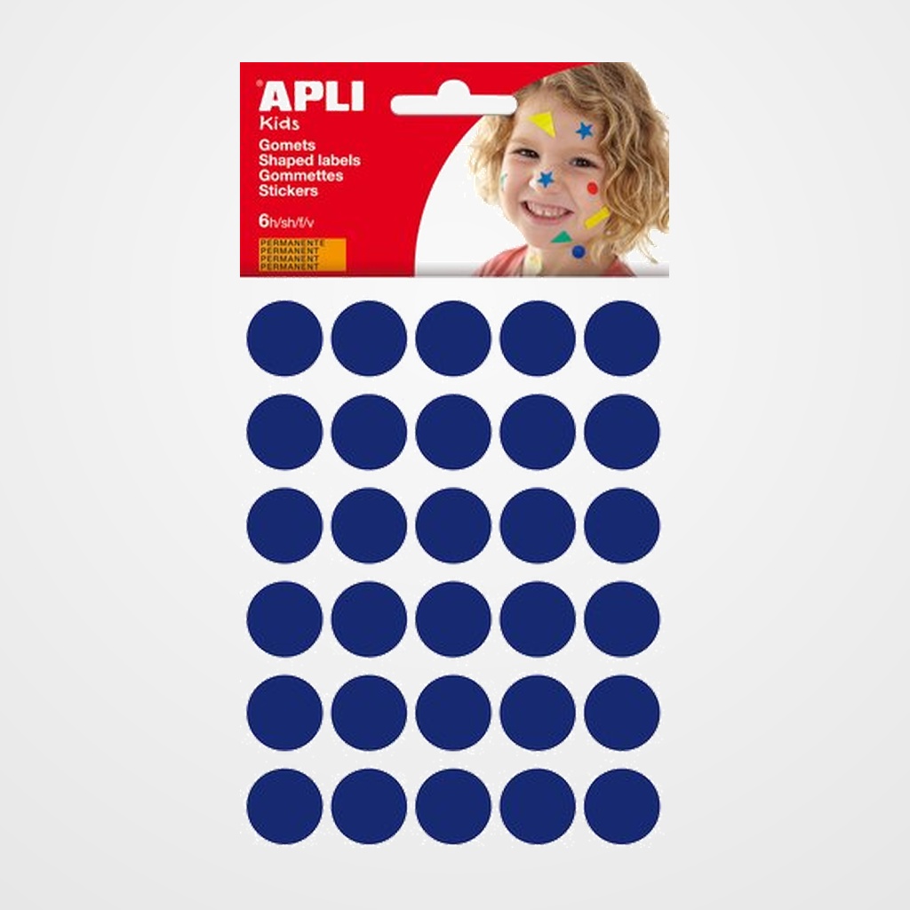 GOMETS APLI  BOLSA 6h REDONDOS Ø 20 mm col. AZUL 180 uds. (13226)