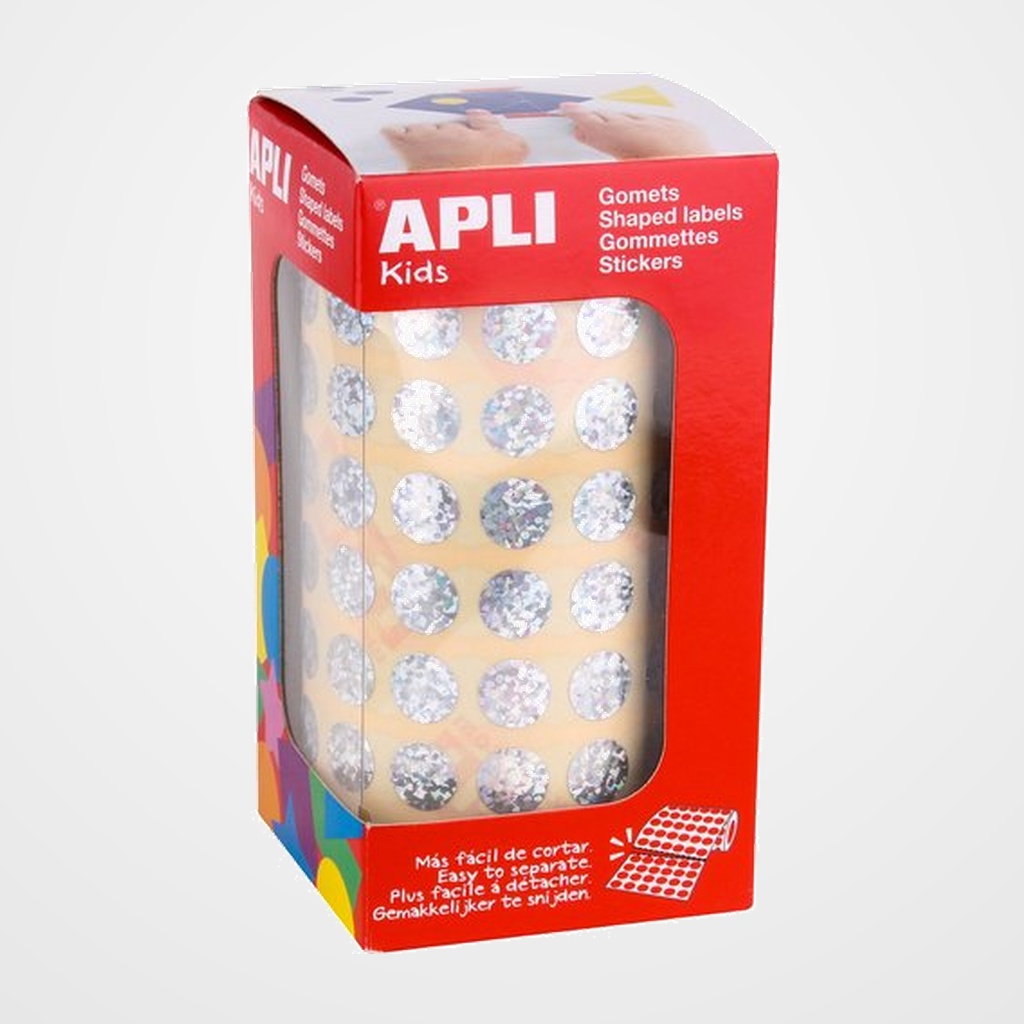 GOMETS APLI METALIZADOS ROLLO 59h CIRCULO Ø 10,5 mm HOLOGRAFICO 5.192 uds. (11628)