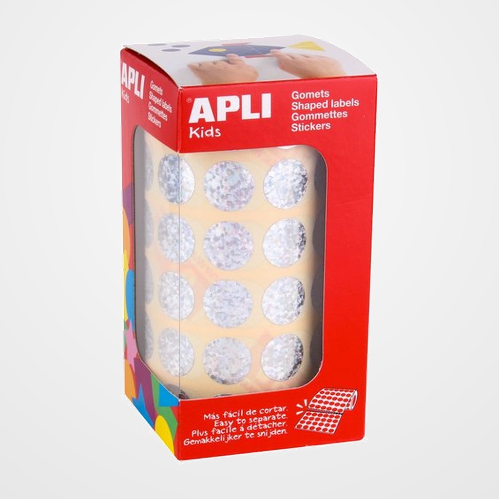 GOMETS APLI METALIZADOS ROLLO 59h CIRCULO Ø 15 mm HOLOGRAFICO 2.832 uds. (11631)