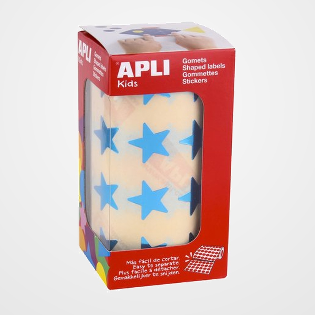 GOMETS APLI METALIZADOS ROLLO 59h ESTRELLA GRANDE AZUL 1.416 uds. (12052)