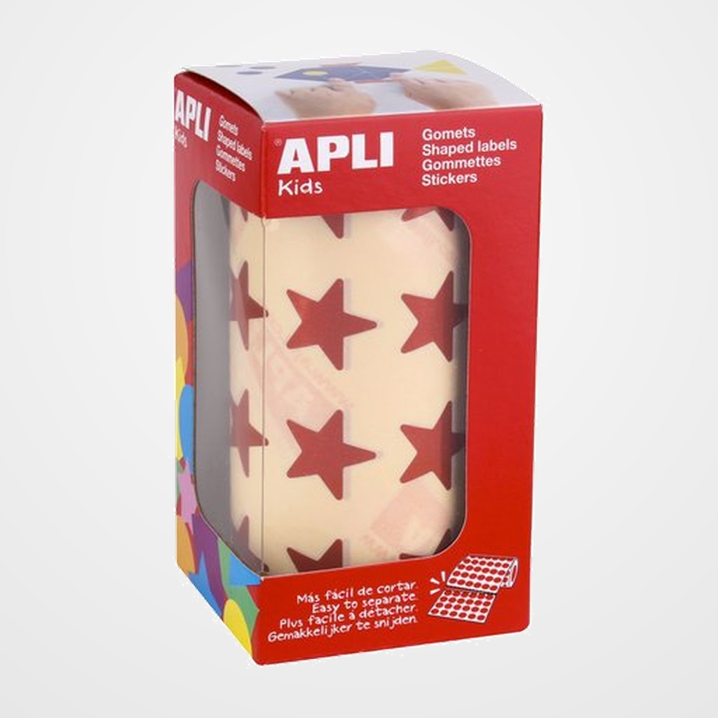 GOMETS APLI METALIZADOS ROLLO 59h ESTRELLA GRANDE ROJO 1.416 uds. (12053)
