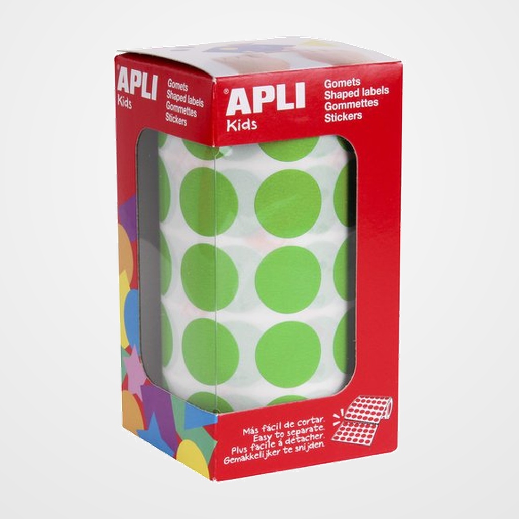 GOMETS APLI ROLLO 59h CIRCULO  Ø 20 mm VERDE CLARO 1.770 uds 16724