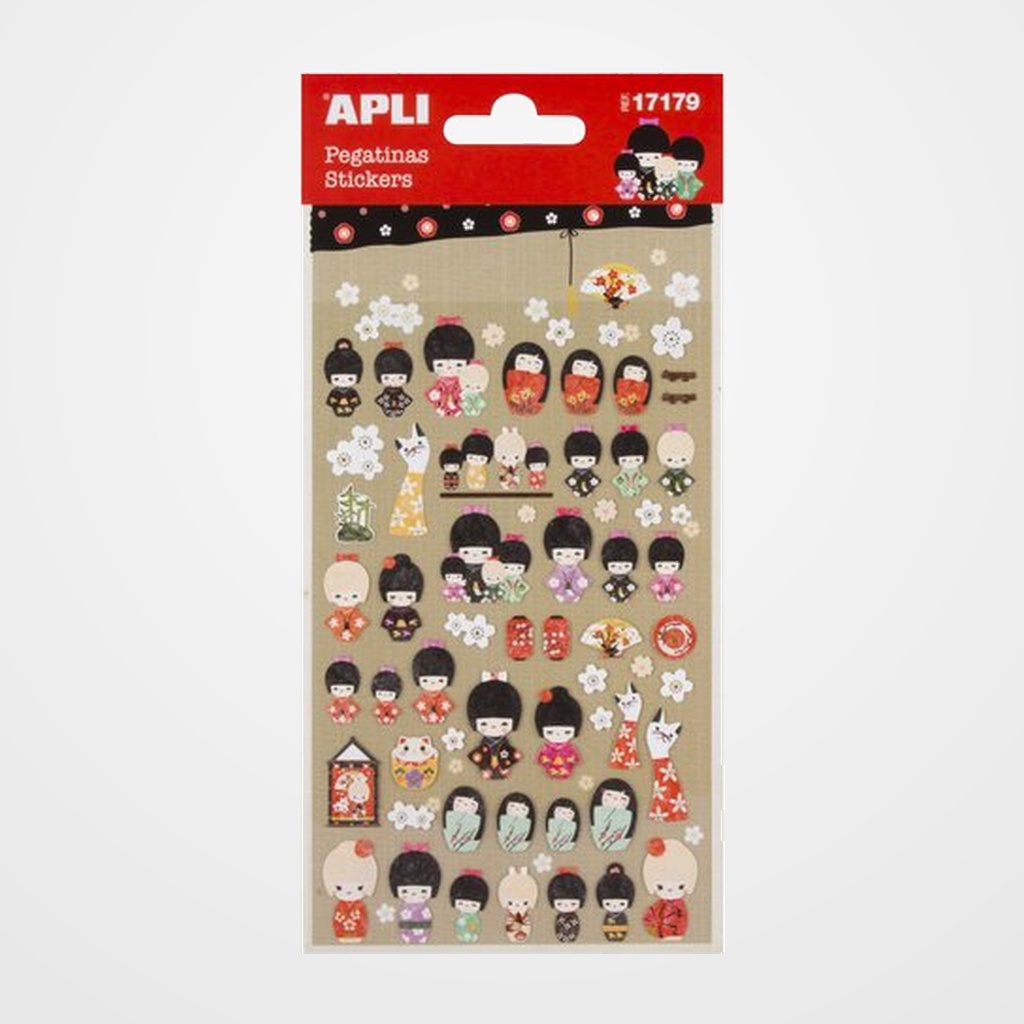 GOMETS APLI TEMATICOS BOLSA  1h MUÑECA KOKESHI (17179)