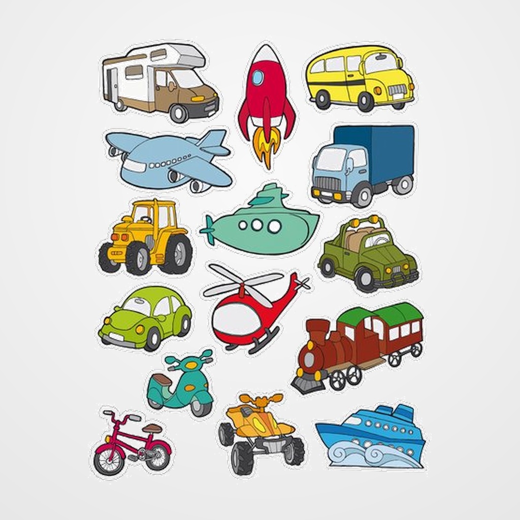 GOMETS APLI TEMATICOS BOLSA  3h REMOVIBLES TRANSPORTES 45 uds. (11442)