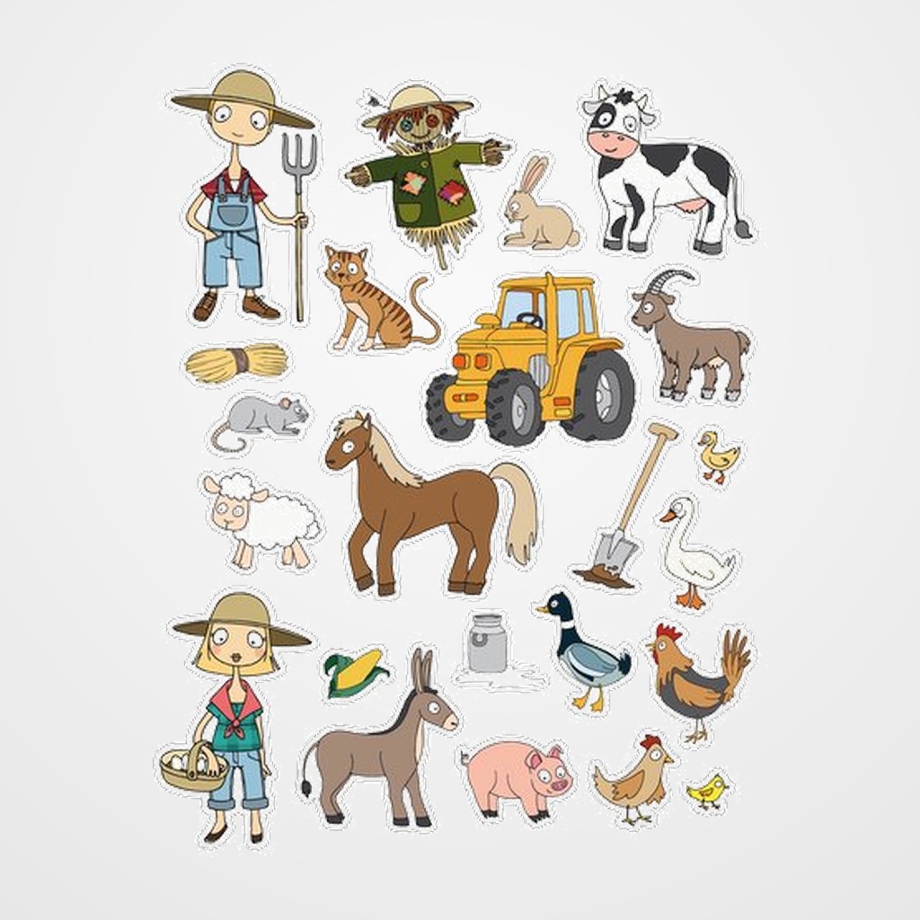 GOMETS APLI TEMATICOS BOLSA 12h REMOVIBLES LA GRANJA 276 uds. (11443)