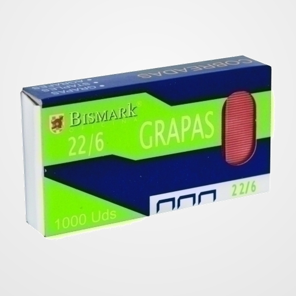 GRAPAS BISMARK 22/6 COBREADAS caja de 1000