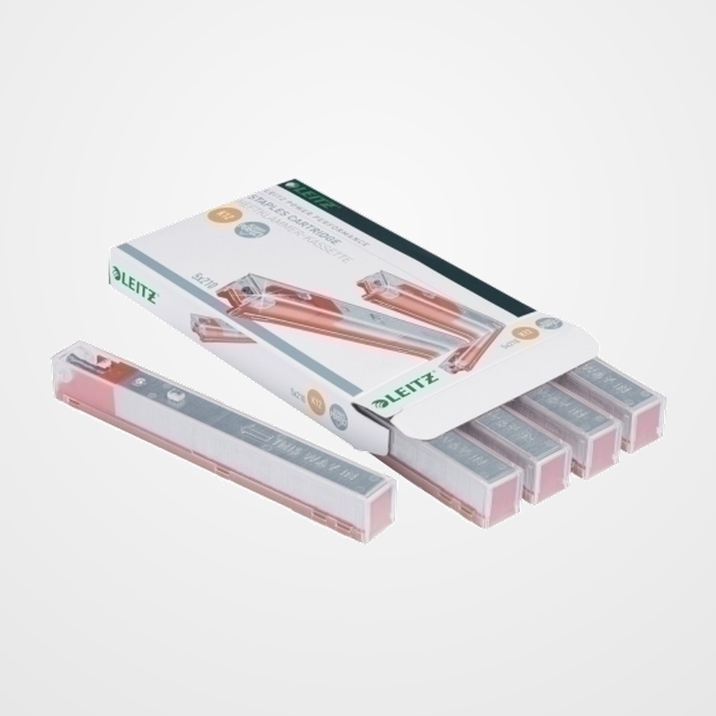 [12902040] GRAPAS LEITZ para 5550 CARTUCHO K12 ROJO (80h) GALVANIZADAS caja de 1050