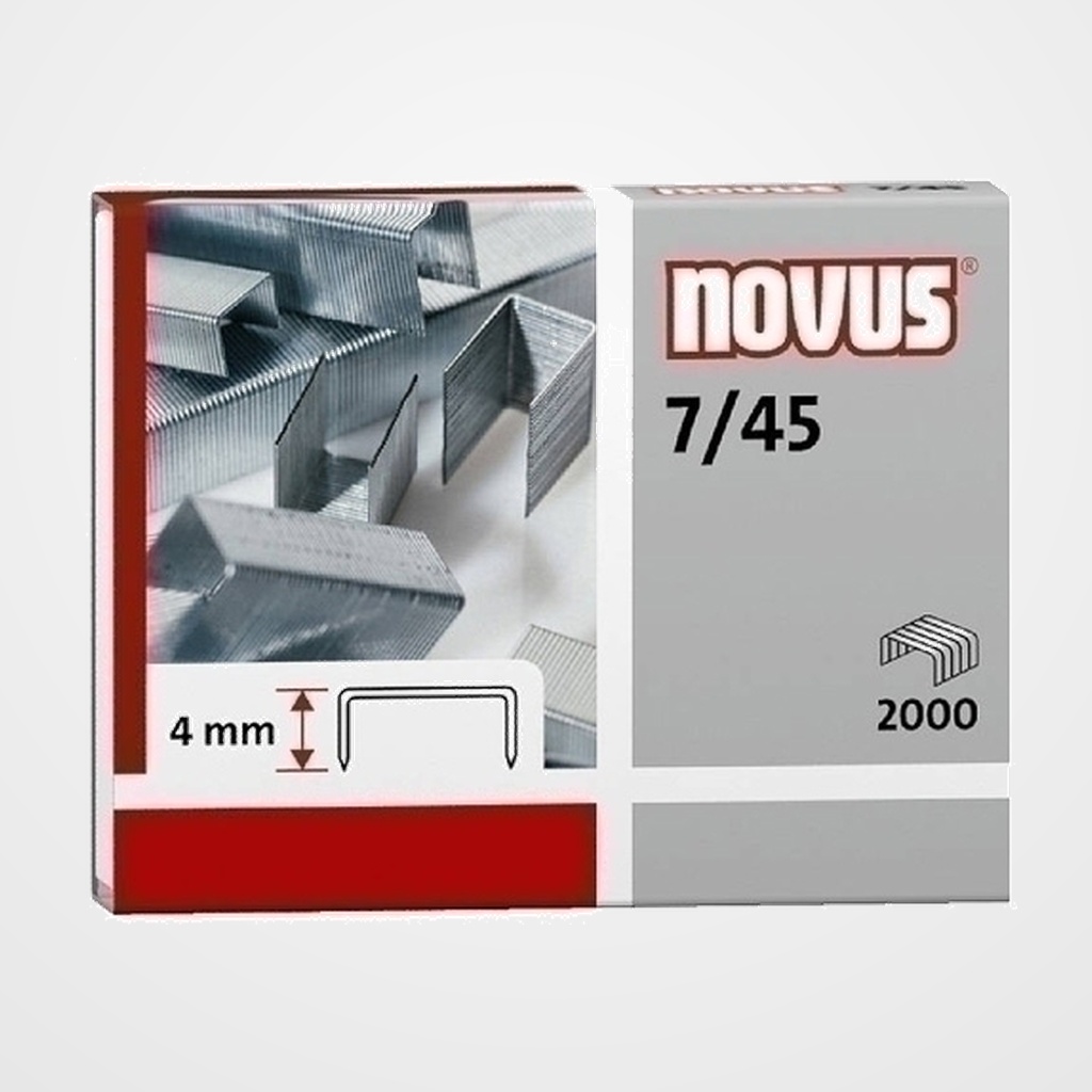 GRAPAS NOVUS  7/45 GALVANIZADAS caja de 2000