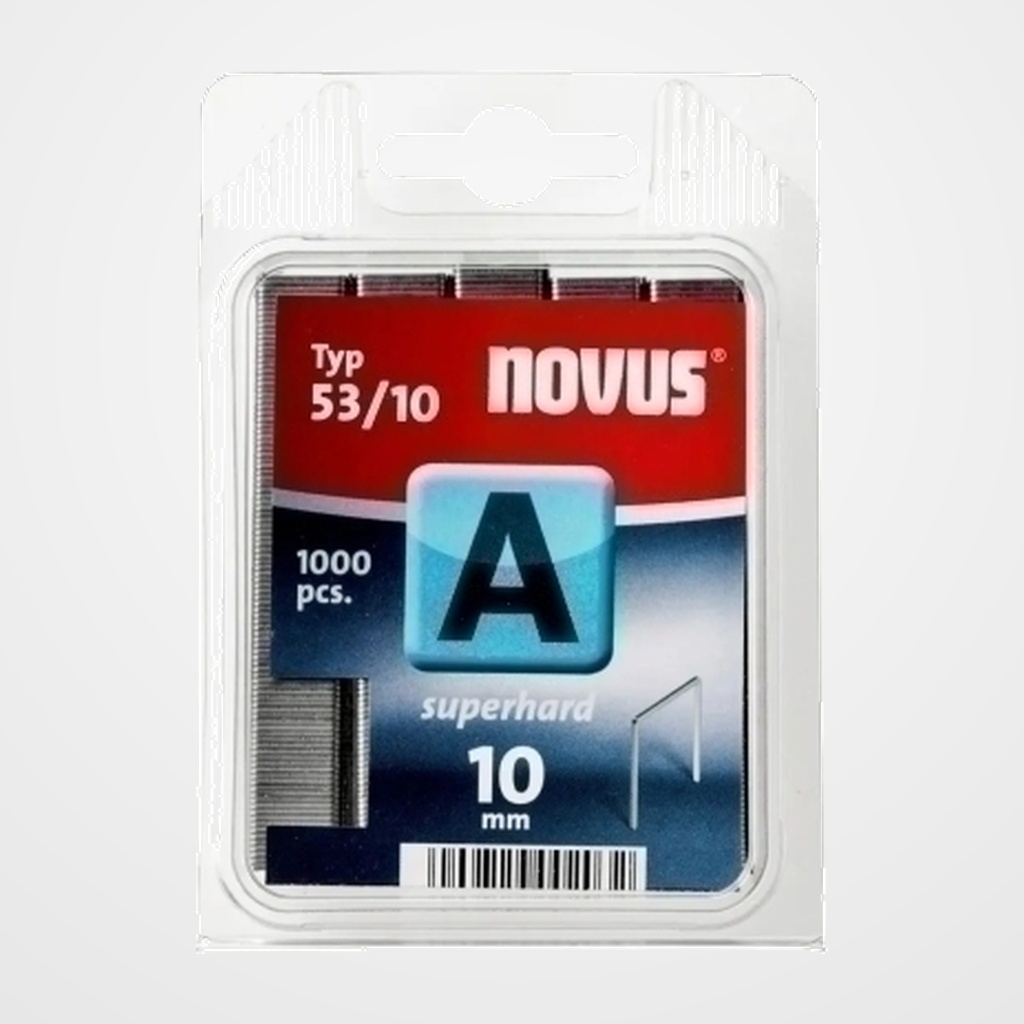 GRAPAS NOVUS para CLAVADORA ALAMBRE FINO  A  53/10mm GALVANIZADAS caja de 800