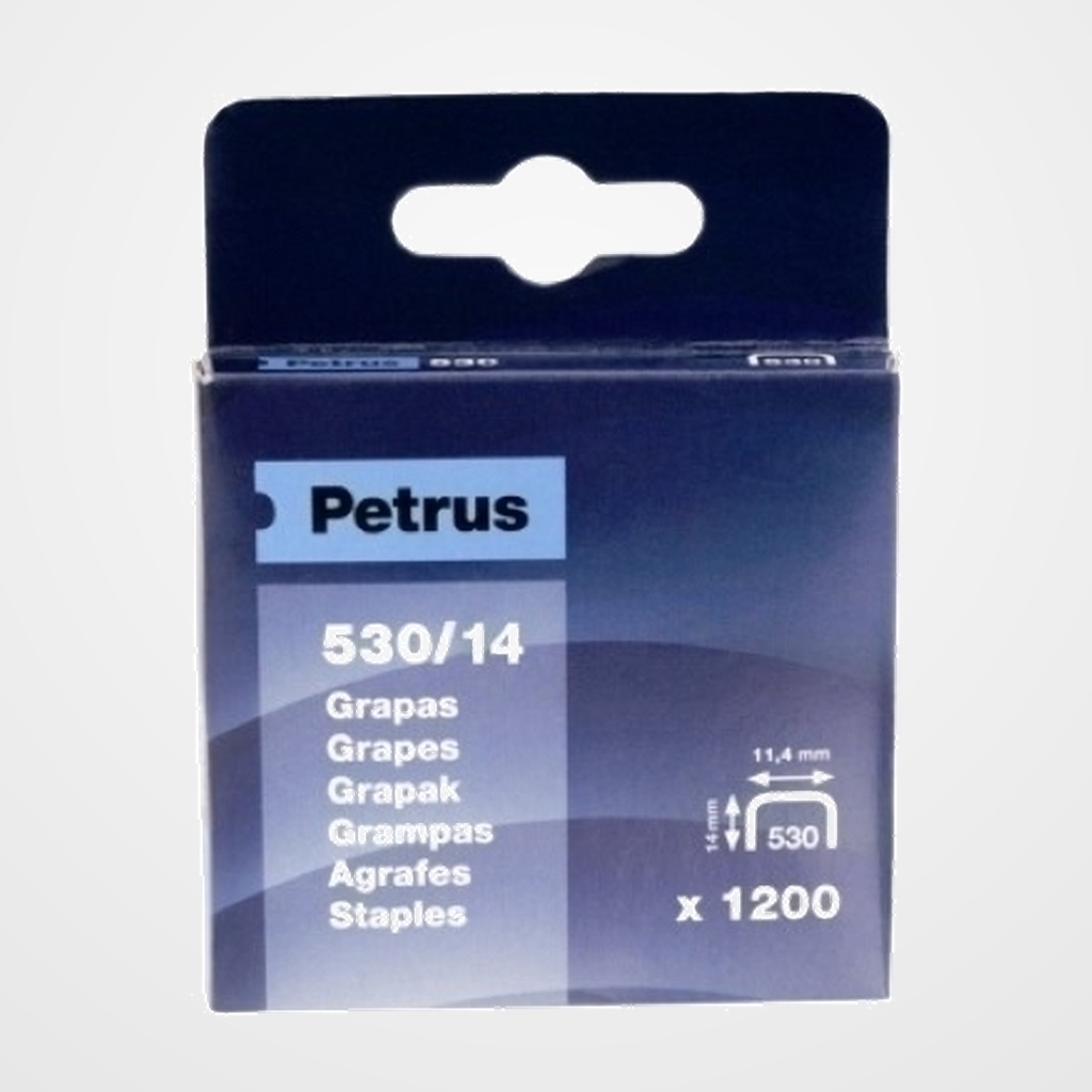 GRAPAS PETRUS CLAVADORA 530/14 mm. COBREADAS caja de 1200