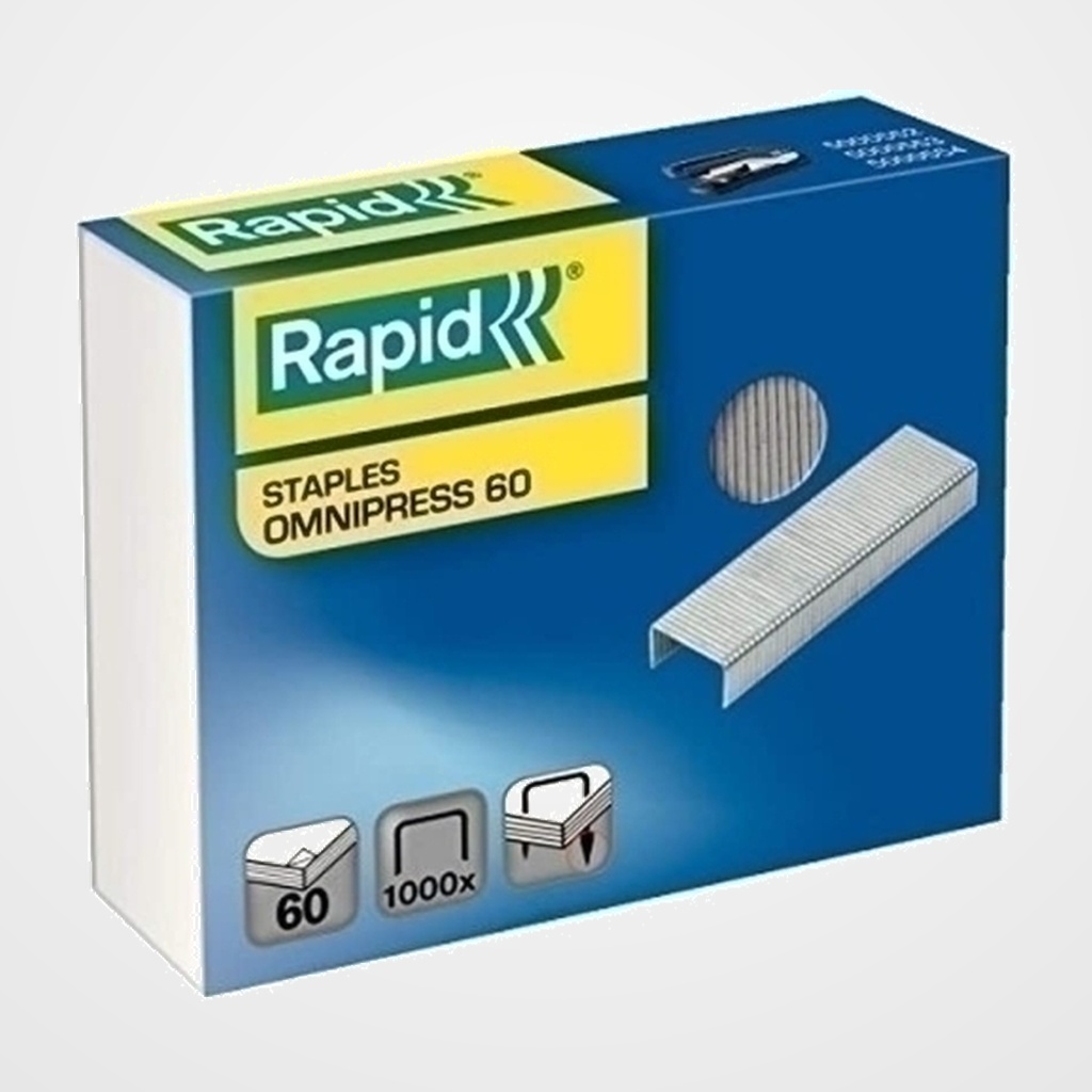 GRAPAS RAPID OMNIPRESS 60 GALVANIZADAS caja de 1000