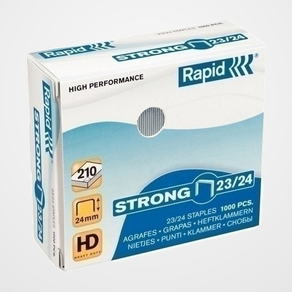 GRAPAS RAPID STRONG 23/24 mm. GALVANIZADAS caja de 1000