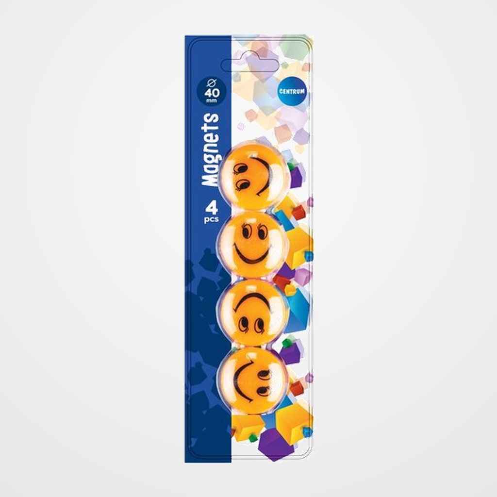 IMANES REDONDOS CENTRUM 40 mm SMILE BLISTER de 4