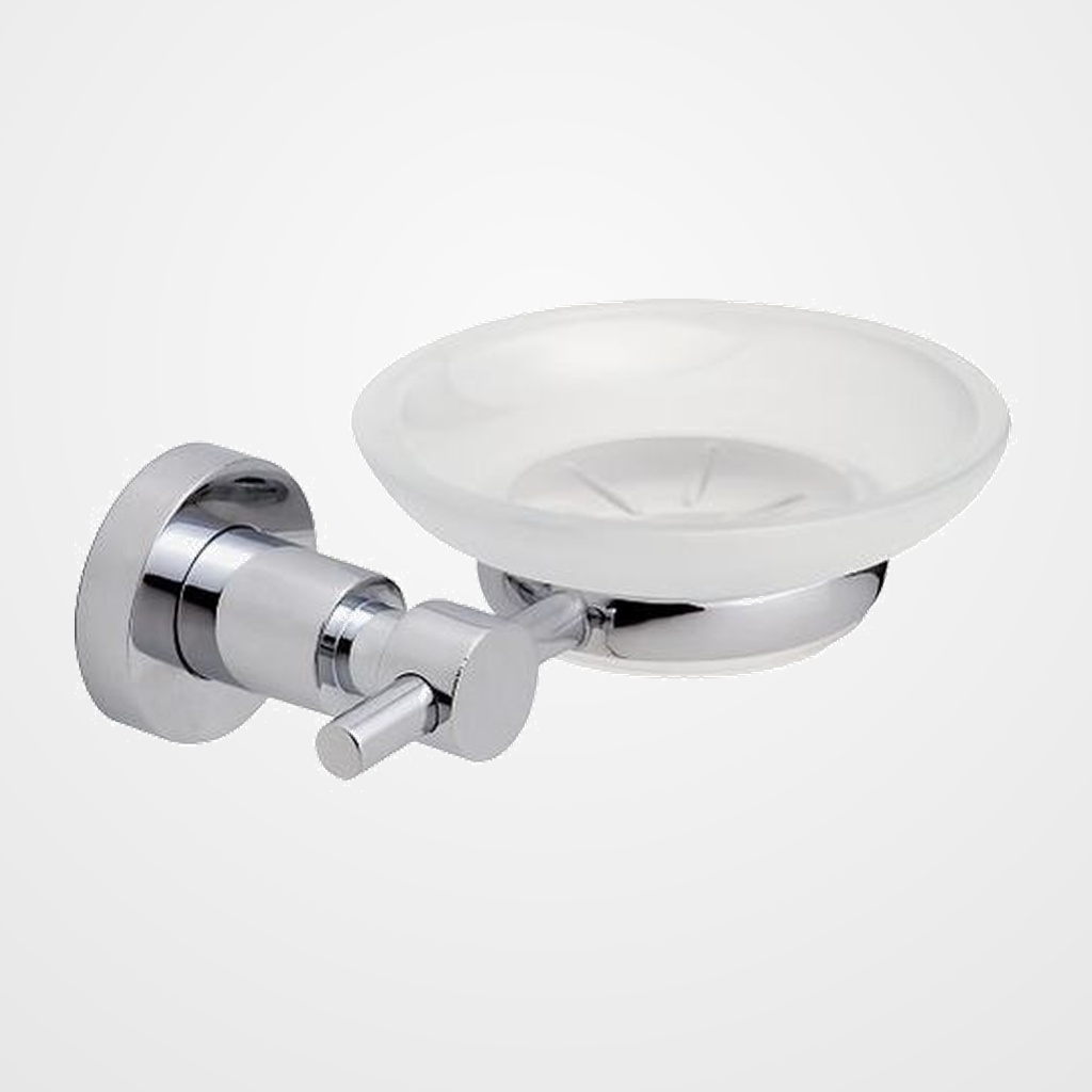 [15201290] JABONERA TESA LOXX AUTOADHESIVA CROMADA CRISTAL