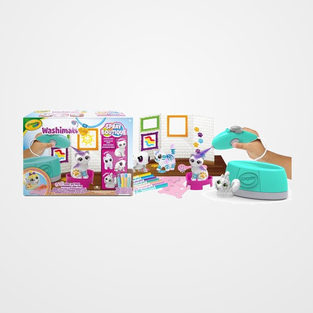 [25001553] JUEGO CRAYOLA WASHIMALS PETS - SPRAY BOUTIQUE (+3 años)