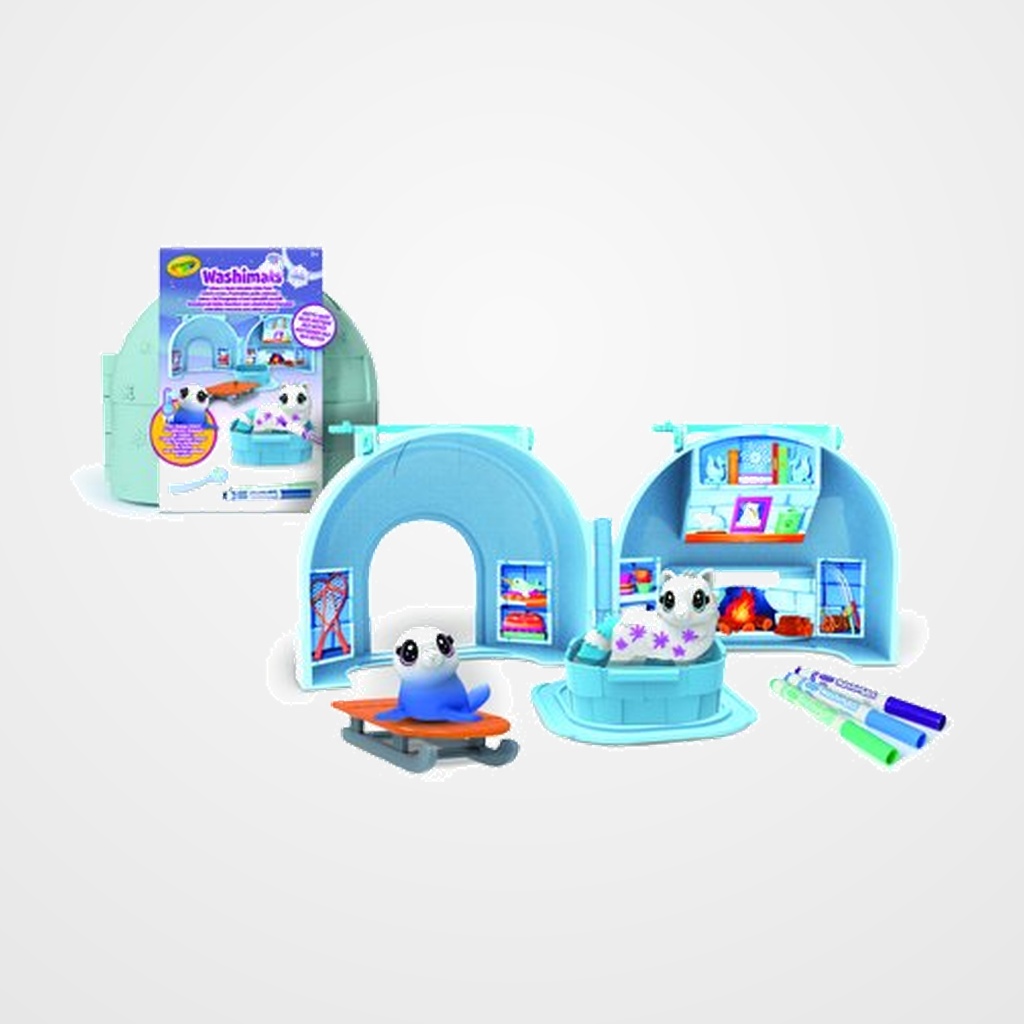 [25001299] JUEGO CRAYOLA WASHIMALS POLAR - CASITA IGLU (+3 años)