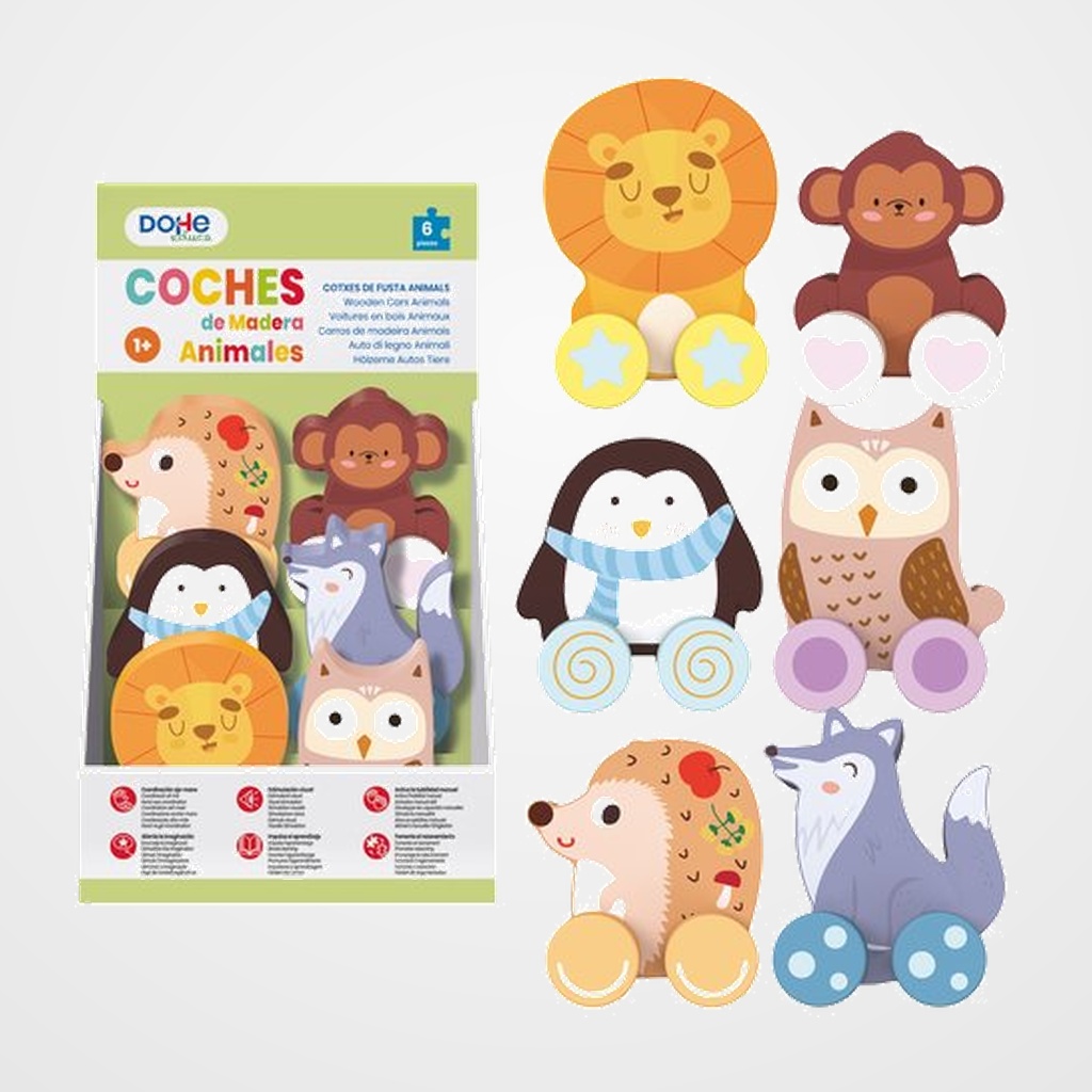 JUEGO DOHE EDUCA ARRASTRE ANIMALES MADERA EXPOSITOR 6