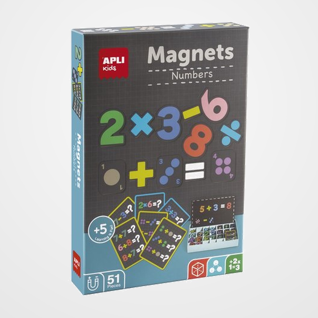 JUEGO EDUCATIVO APLI KIDS MAGNETICO NUMEROS 51 PIEZAS (+5 años)
