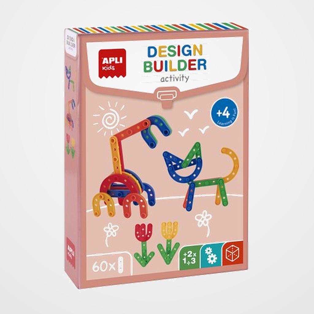 JUEGO EDUCATIVO APLI KIDS PIEZAS DE CONSTRUCCION 60 PIEZAS (+4 AÑOS)