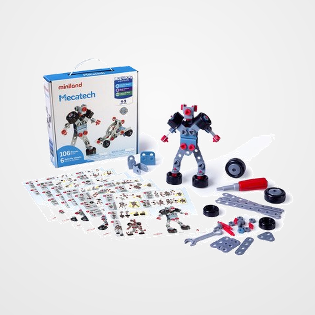 JUEGO EDUCAT.MINILAND JUEGO DE CONSTRUCCION MECATECH 106 PIEZAS (4-9 años)