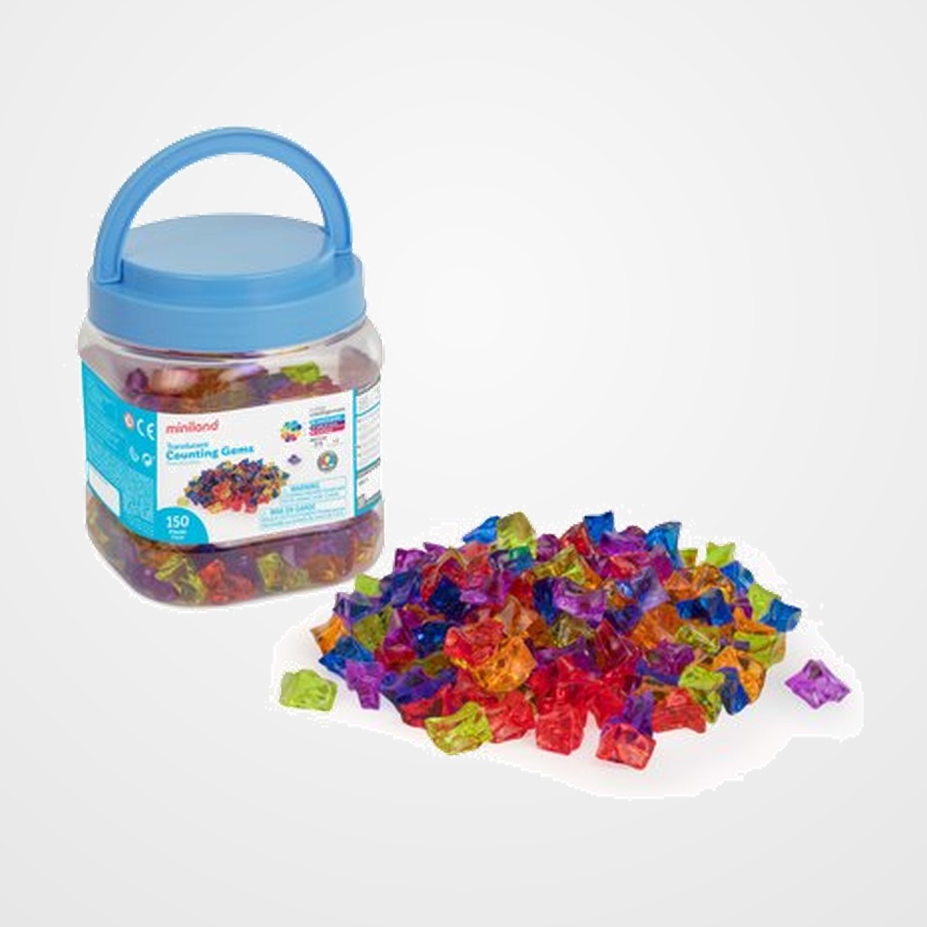 JUEGO EDUCAT.MINILAND TRANSLUCENT PIEDRAS 150 pz.  (3-6 AÑOS)