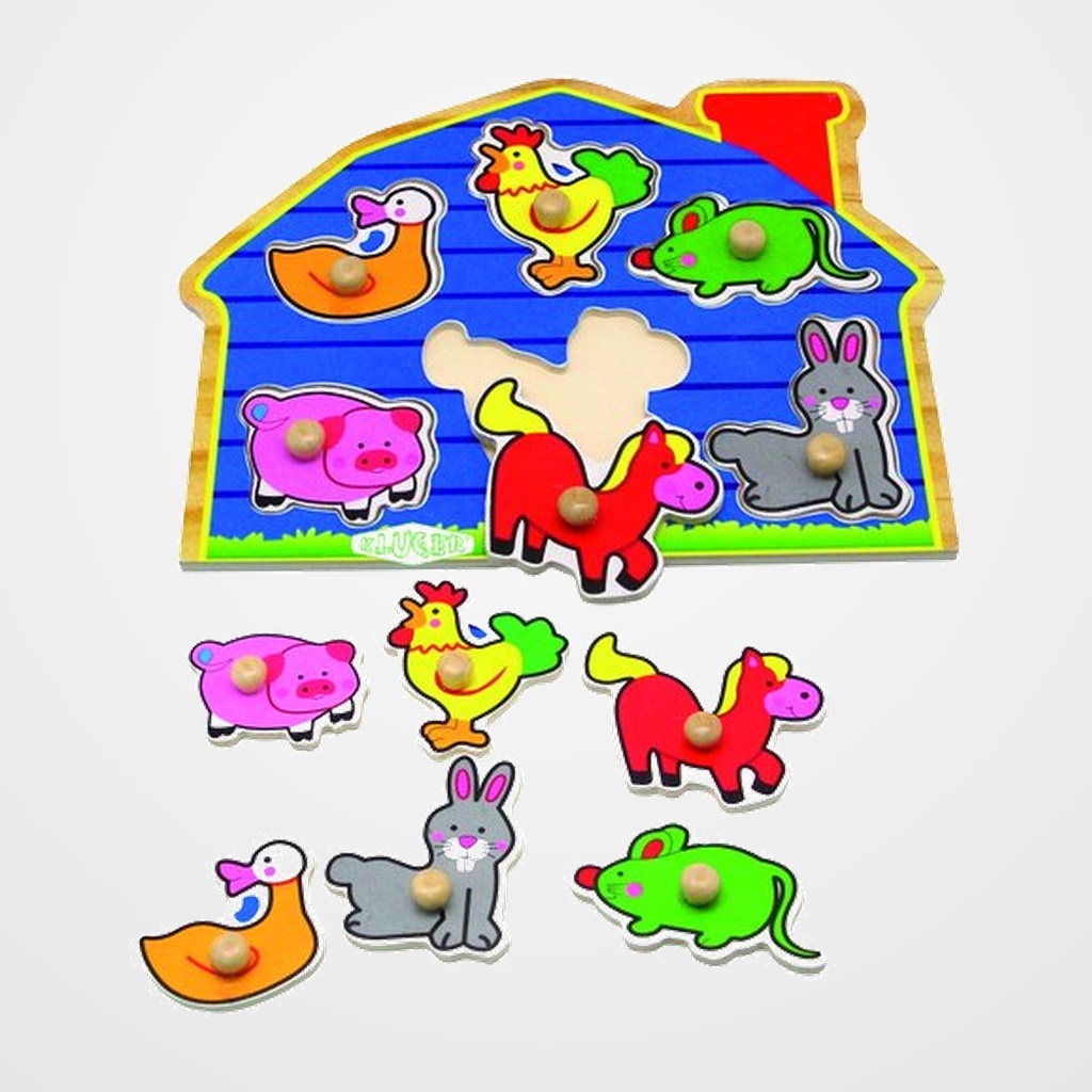 JUEGO KLUGER ENSARTE 6 PIEZAS ANIMALES DOMESTICOS